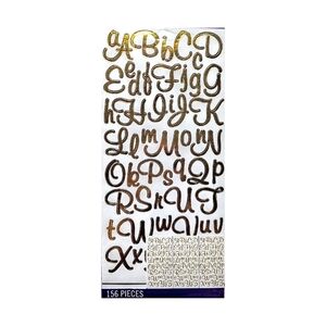 👣4/$20. Gold Alphabet Stickers. Gold Foil Mural Script (156 Pcs)